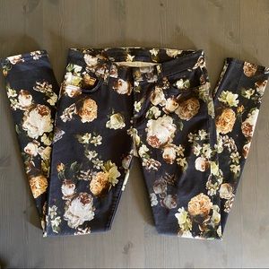 7 FOR ALL MANKIND Skinny Nighttime Floral Jeans